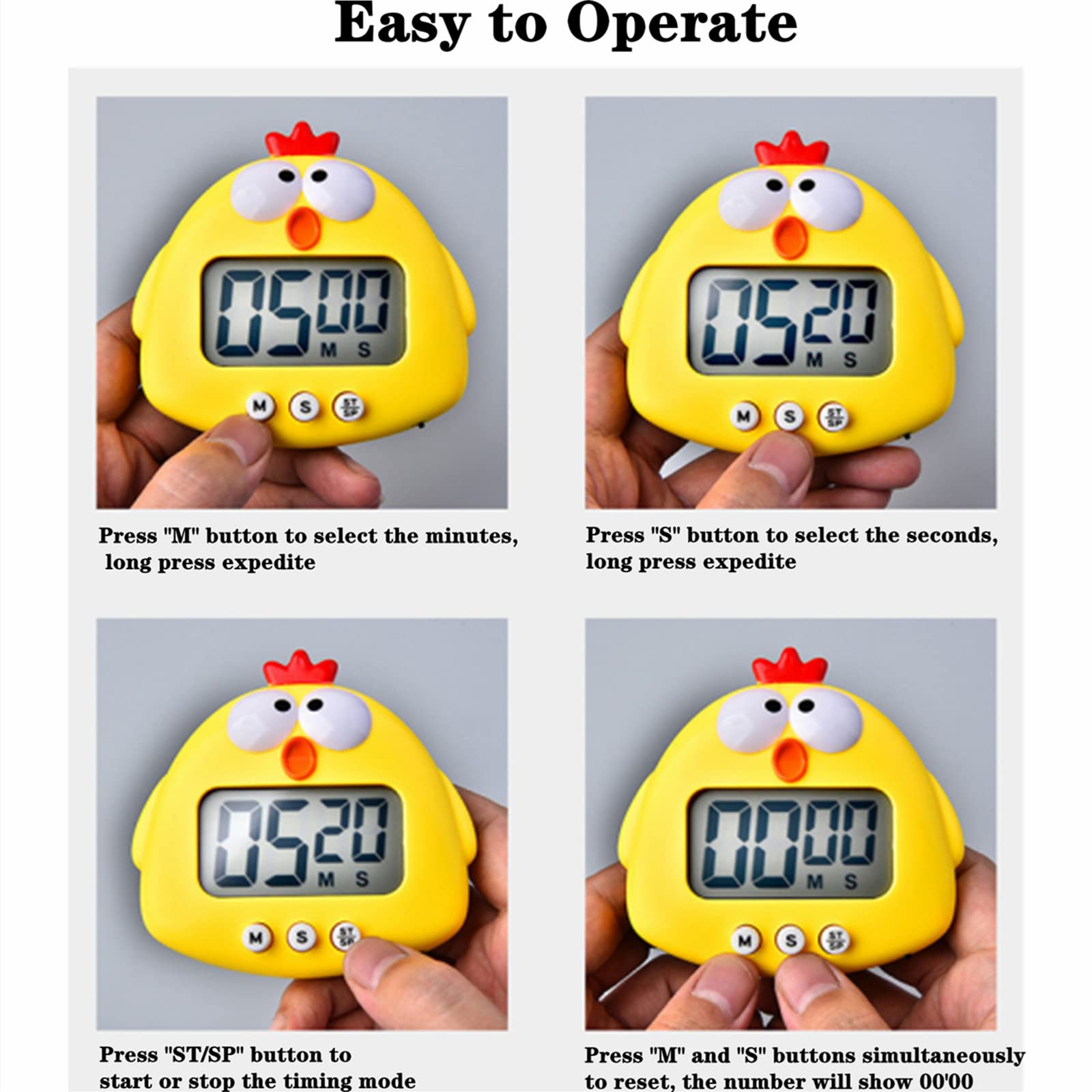 Amazon.com: DEAYOU 3-Pack Digital Kitchen Timer, Small Electronic